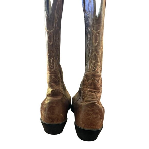 Ariat Women's Leather Cowboy Boots Size 8.5 B Brown Western Style - Picture 7 of 15